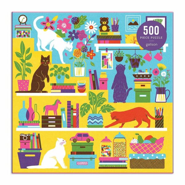 Puzzle Curious Cats - Galison - 500 pièces Puzzle Curious Cats - Galison - 500 pièces