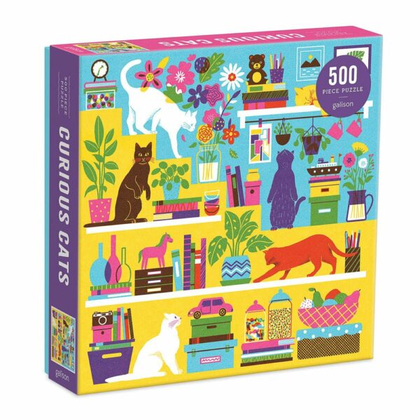Puzzle Curious Cats - Galison - 500 pièces Puzzle Curious Cats - Galison - 500 pièces