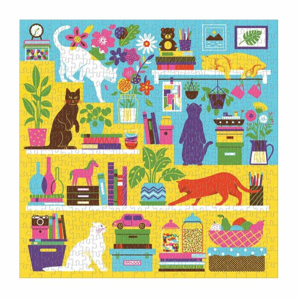 Puzzle Curious Cats - Galison - 500 pièces Puzzle Curious Cats - Galison - 500 pièces