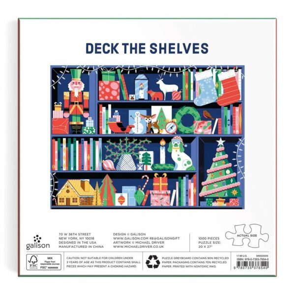 Puzzle Deck the Shelves - Galison - 1000 pièces