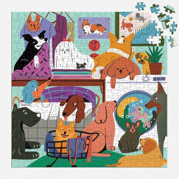 Puzzle Laundry Dogs - Galison - 500 pièces Puzzle Laundry Dogs - Galison - 500 pièces