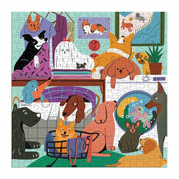 Puzzle Laundry Dogs - Galison - 500 pièces Puzzle Laundry Dogs - Galison - 500 pièces
