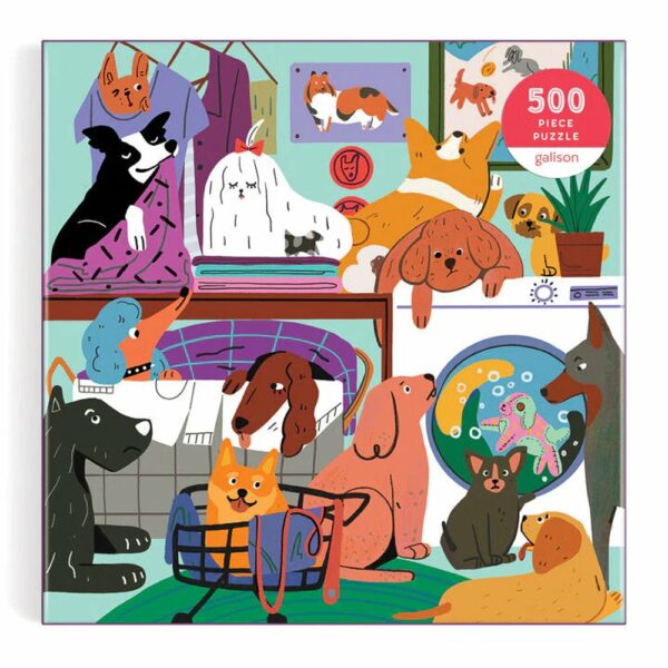 Puzzle Laundry Dogs - Galison - 500 pièces Puzzle Laundry Dogs - Galison - 500 pièces