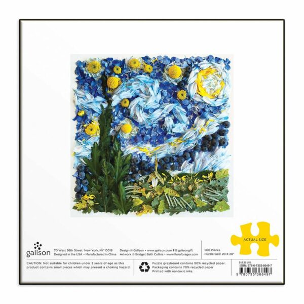 Puzzle Starry Night Petals - Galison - 500 pièces