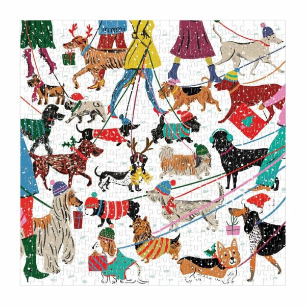 Puzzle Winter Dogs - Galison - 500 pièces Puzzle Winter Dogs - Galison - 500 pièces