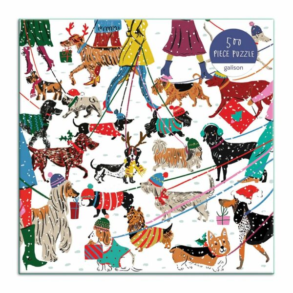 Puzzle Winter Dogs - Galison - 500 pièces Puzzle Winter Dogs - Galison - 500 pièces