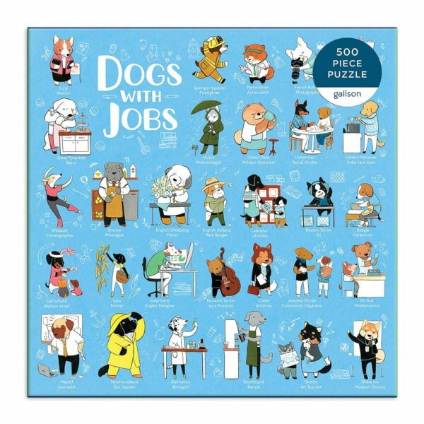 Puzzle Dogs With Jobs - Galison - 500 pièces Puzzle Dogs With Jobs - Galison - 500 pièces
