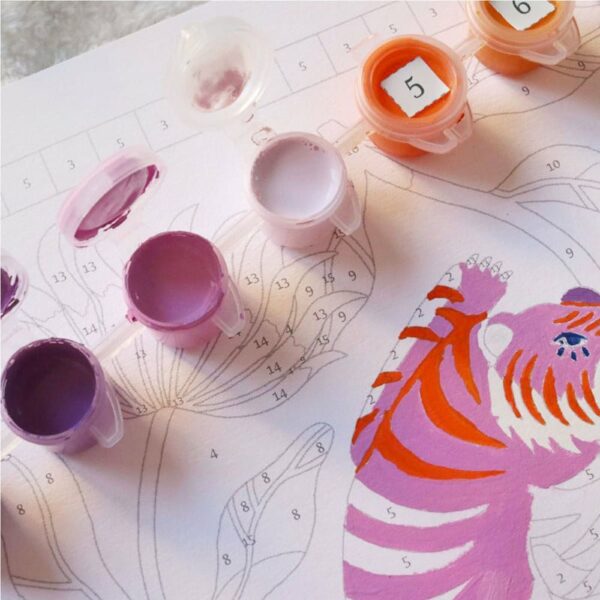 Peinture au numéro Tigre Fleuri - La Petite Epicerie