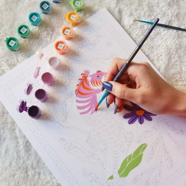 Peinture au numéro Tigre Fleuri - La Petite Epicerie