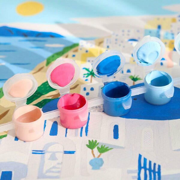 Peinture au numéro Santorini - La Petite Epicerie