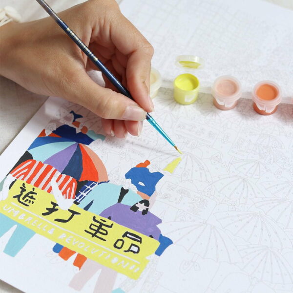Peinture au numéro Umbrella Revolution - La Petite Epicerie