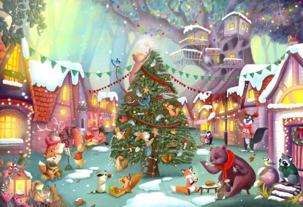 Puzzle Veille De Noël - Michèle Wilson - 100 pièces