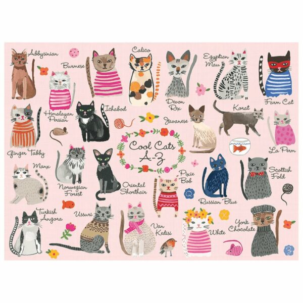 Puzzle Cool Cats A-Z - Mudpuppy - 1000 pièces Puzzle Cool Cats A-Z - Mudpuppy - 1000 pièces