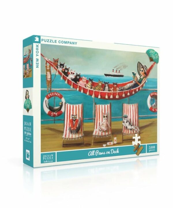 Puzzle All Paws On Deck - New York Puzzle Company - 500 pièces