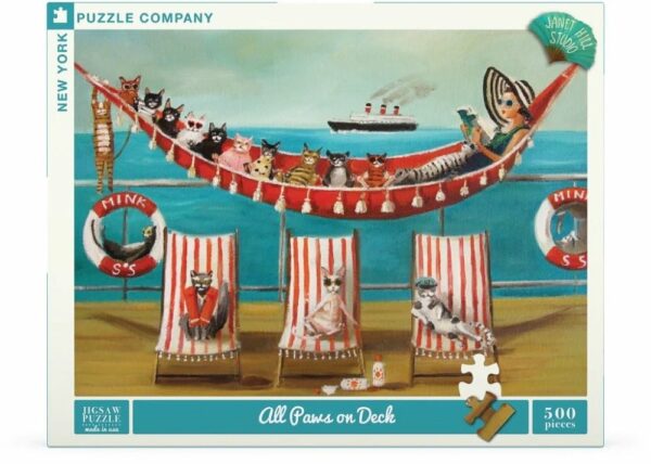 Puzzle All Paws On Deck - New York Puzzle Company - 500 pièces