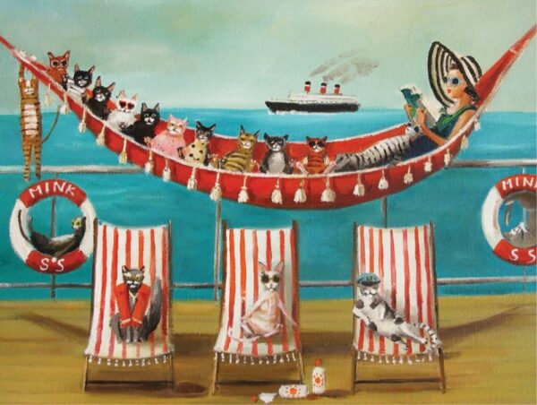 Puzzle All Paws On Deck - New York Puzzle Company - 500 pièces