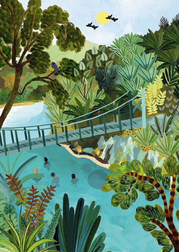 Puzzle Blue Pools NZ - Pieces & Peace - 500 pièces Puzzle Blue Pools NZ - Pieces & Peace - 500 pièces