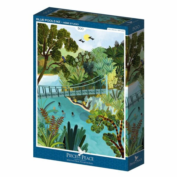 Puzzle Blue Pools NZ - Pieces & Peace - 500 pièces
