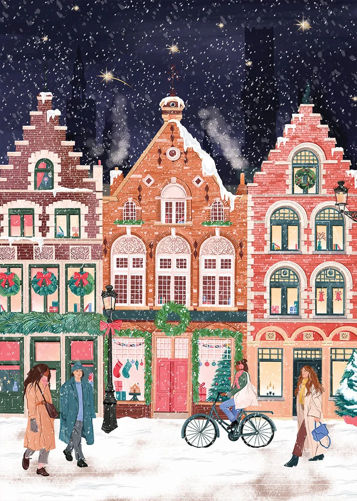 Puzzle Bruges at Christmas - Pieces & Peace - 1000 pièces