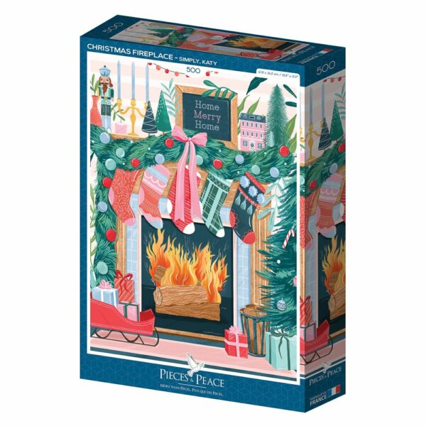 Puzzle Christmas Fireplace - Pieces & Peace - 500 pièces Puzzle Christmas Fireplace - Pieces & Peace - 500 pièces