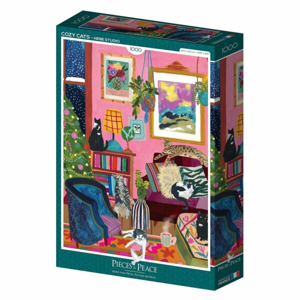 Puzzle Cozy Cats - Pieces & Peace - 1000 pièces Puzzle Cozy Cats - Pieces & Peace - 1000 pièces