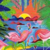 Puzzle Flamants Roses - Pieces & Peace - 1000 pièces