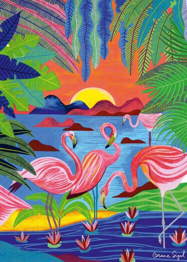 Puzzle Flamants Roses - Pieces & Peace - 1000 pièces