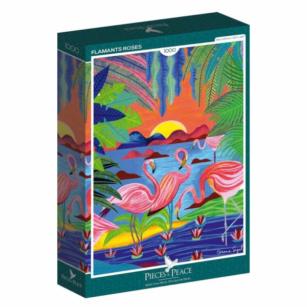 Puzzle Flamants Roses - Pieces & Peace - 1000 pièces