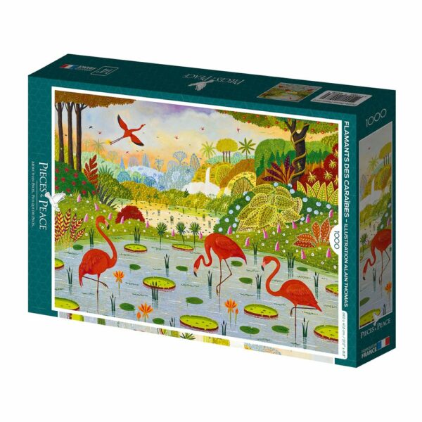 Puzzle Flamants des Caraïbes - Pieces & Peace - 1000 pièces