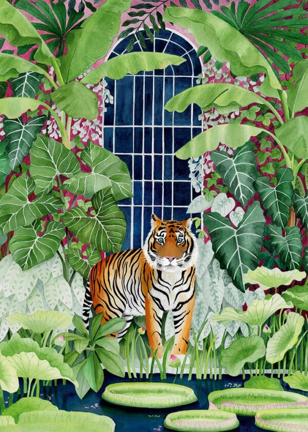 Puzzle Greenhouse Tiger - Pieces & Peace - 1000 pièces Puzzle Greenhouse Tiger - Pieces & Peace - 1000 pièces