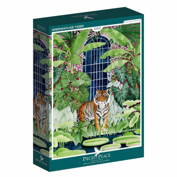 Puzzle Greenhouse Tiger - Pieces & Peace - 1000 pièces Puzzle Greenhouse Tiger - Pieces & Peace - 1000 pièces