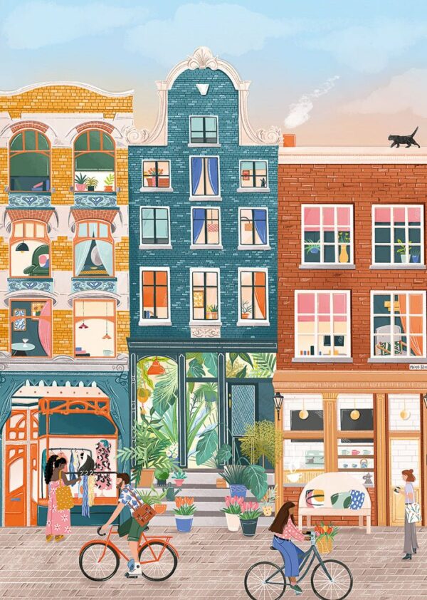 Puzzle Nine Streets, Amsterdam - Pieces & Peace - 500 pièces