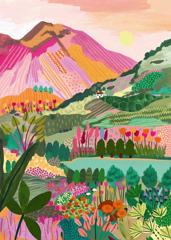 Puzzle Rainbow Mountain - Pieces & Peace - 1000 pièces Puzzle Rainbow Mountain - Pieces & Peace - 1000 pièces