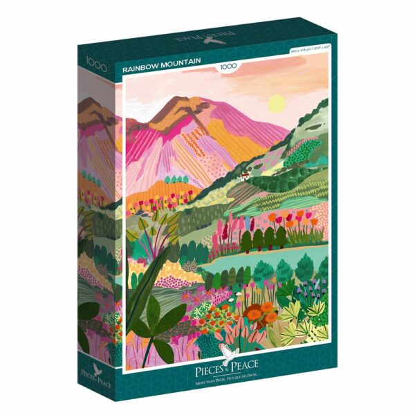 Puzzle Rainbow Mountain - Pieces & Peace - 1000 pièces Puzzle Rainbow Mountain - Pieces & Peace - 1000 pièces