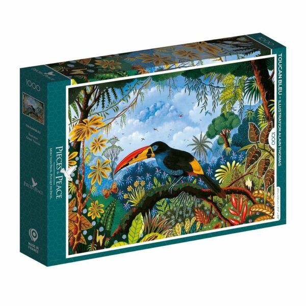 Puzzle Toucan Bleu - Pieces & Peace - 1000 pièces Puzzle Toucan Bleu - Pieces & Peace - 1000 pièces