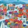 Puzzle Winter Village - Pieces & Peace - 500 pièces Puzzle Winter Village - Pieces & Peace - 500 pièces