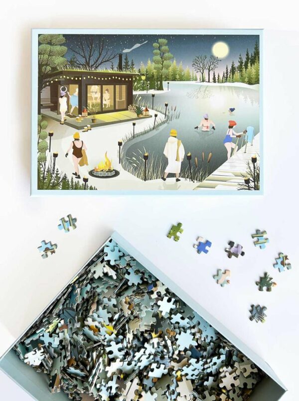 Puzzle Sauna By The Lake - Vissevasse - 1000 pièces