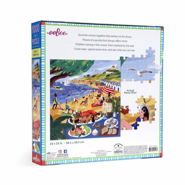 Puzzle Beach Umbrellas - eeBoo - 1000 pièces Puzzle Beach Umbrellas - eeBoo - 1000 pièces