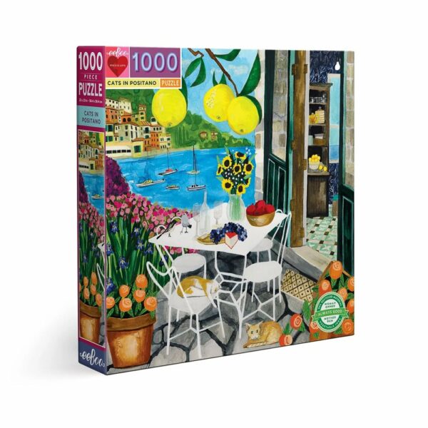 Puzzle Cats in Positano - eeBoo - 1000 pièces
