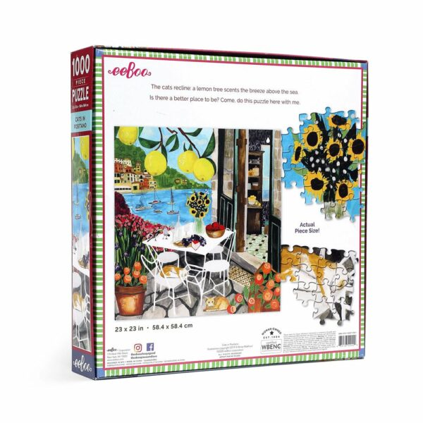 Puzzle Cats in Positano - eeBoo - 1000 pièces
