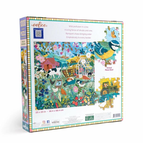 Puzzle English Hedgerow - eeBoo - 1000 pièces Puzzle English Hedgerow - eeBoo - 1000 pièces
