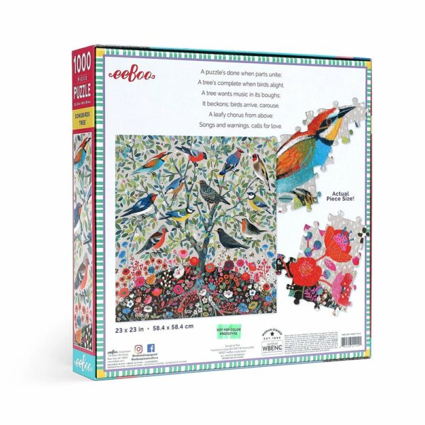 Puzzle Songbirds Tree - eeBoo - 1000 pièces