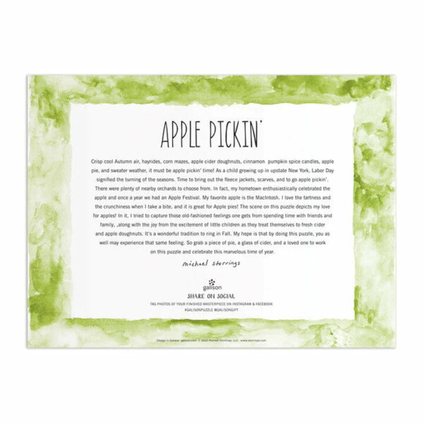 Puzzle Apple Pickin' - Galison - 1000 pièces