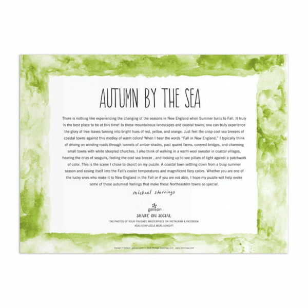 Puzzle Autumn By the Sea - Galison - 1000 pièces