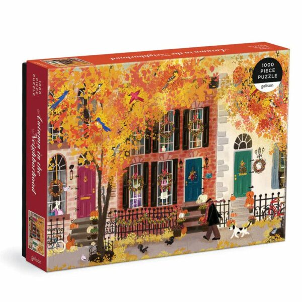 Puzzle Autumn in the Neighborhood - Galison - 1000 pièces Puzzle Autumn in the Neighborhood - Galison - 1000 pièces