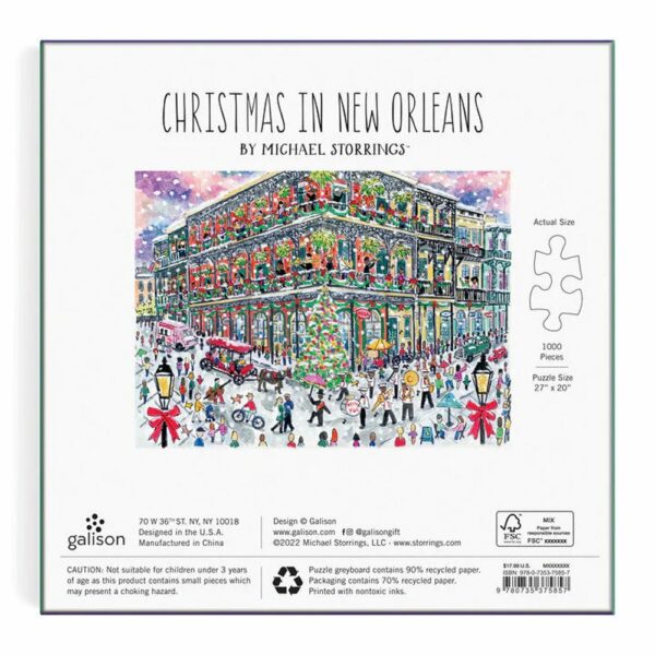 Puzzle Christmas in New Orleans - Galison - 1000 pièces