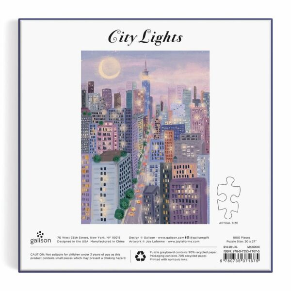 Puzzle City Lights - Galison - 1000 pièces