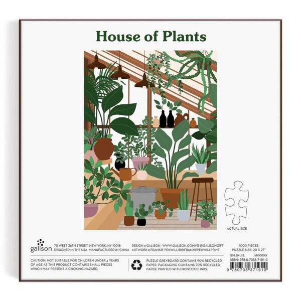 Puzzle House of Plants - Galison - 1000 pièces