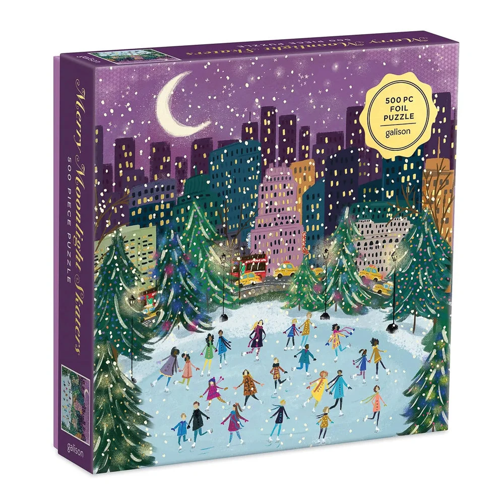 Puzzle Merry Moonlight Skaters - Galison - 500 pièces