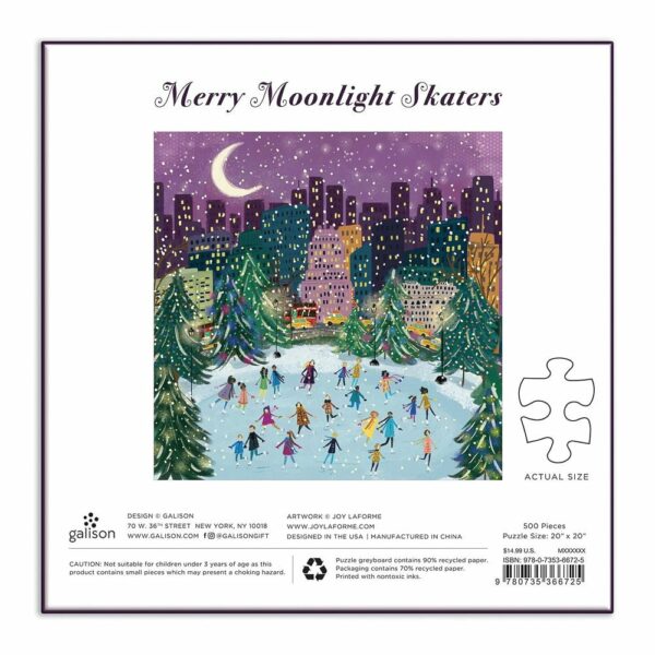 Puzzle Merry Moonlight Skaters - Galison - 500 pièces